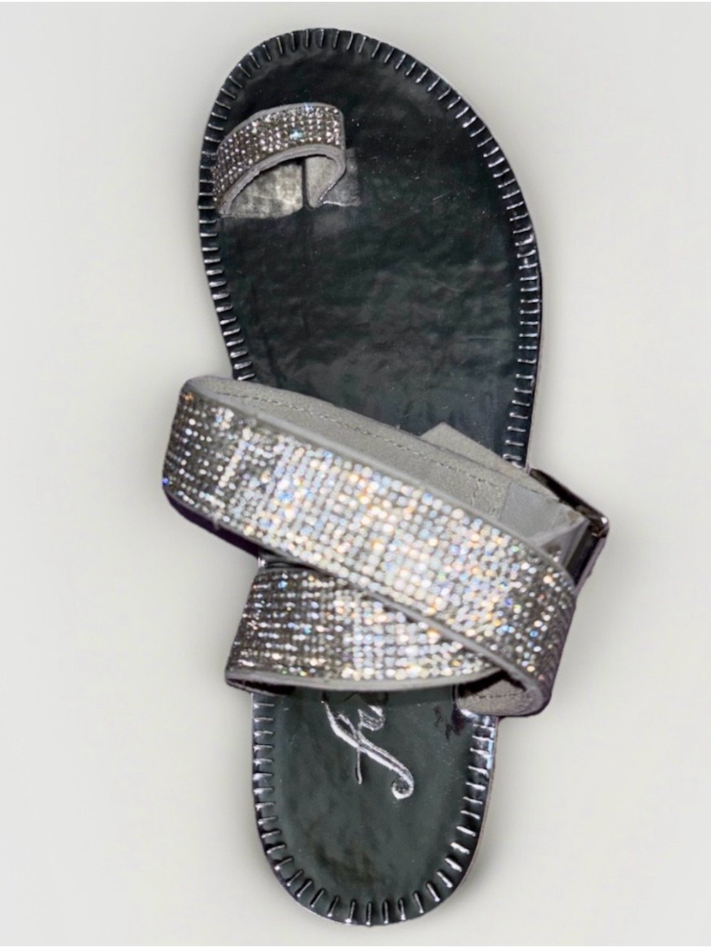 Free People Sunset Cruise Silver Rhinestone Sandals - Picture 11 of 11